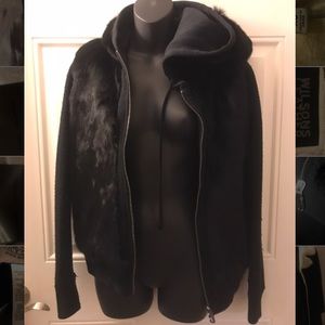 Juicy Couture reversible fur jacket sweater
